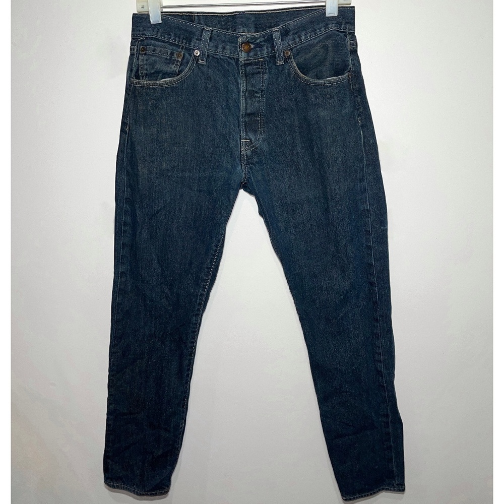 Pre-Owned Levis 501 Original Fit Straight 30x30 Jeans Denim Blue Button Fly
